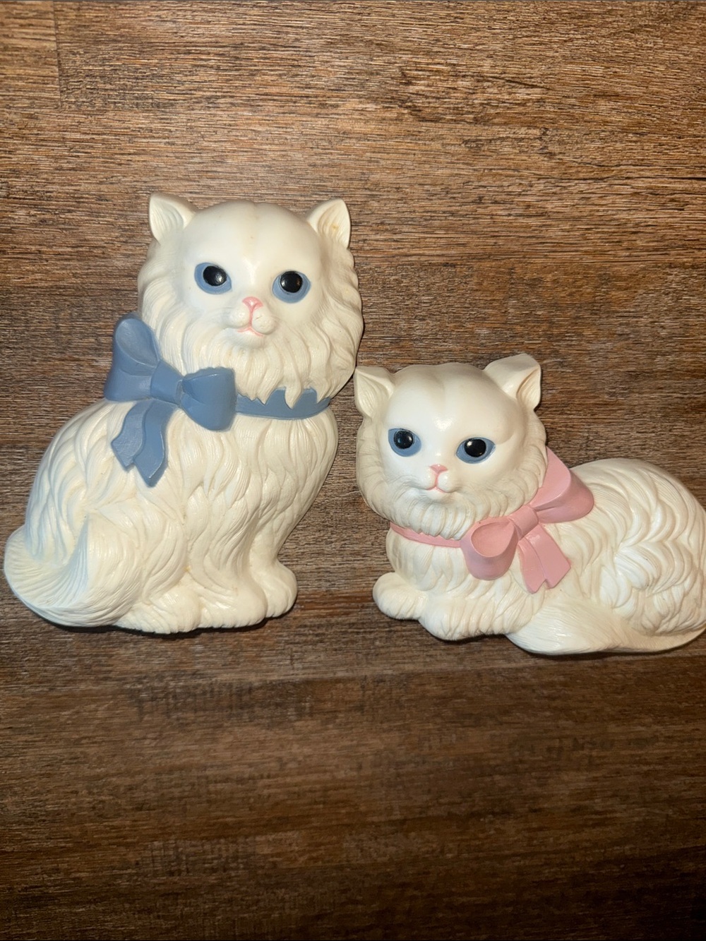 Vintage Cottage HOMCO White heavy plastic Persian Kitten Cat 3D Plaque